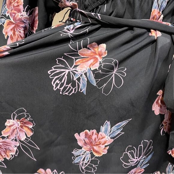 Jessica Simpson fake wrap short sleeve blouse top with belt size medium - Picture 6 of 14